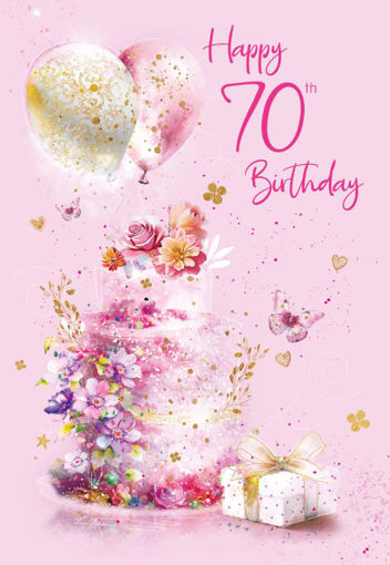 Picture of HAPPY 70TH BIRTHDAY CARD CAKE